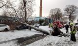 Wintersturm fegt ber Bautzen